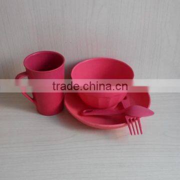 BSCI Audit Biodegradable Eco Bamboo Fiber Dinnerware Set(BC-CS1033)