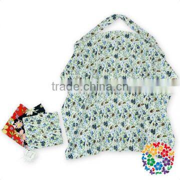 Fashion Navy Blue Floral Oversize Nursing Cover With a Bag - Breastfeeding Cover With a Bag - New Mom Gift photo-5