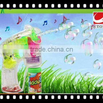 factory supply eco-freindly transparent bubble gun with light