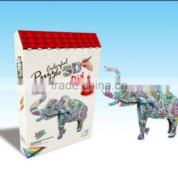 newly-developed 3D painting paper puzzle for kids LT8881A