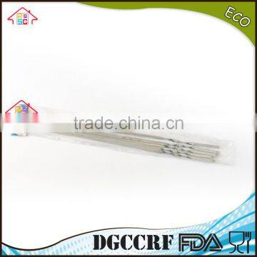 NBRSC New 10 Pcs Stainless Steel BBQ Barbecue Cooking Kebab Flat Skewers Needle Fork photo-2