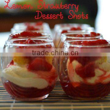 Hot Summer Lemon Strawberry Frosted Popular Dessert Shot Glasses