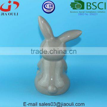 BSCI Audit QUANZHOU Factory EASTER Bunny Funny Ceramic Rabbits, Porcelain Animal Figurines photo-4