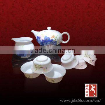 Fine desigh high quality hand painted flower ceramic fine porcelain tea set bone china