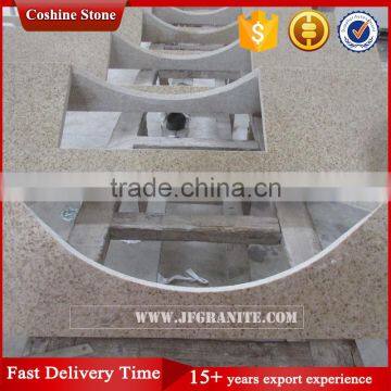 Jianfa Prefab Crystal Yellow Quartz Stone Vanity Top photo-3