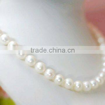 6-7mm White Freshwater Pearl Necklace With 925 Sterling Silver Clasp photo-4