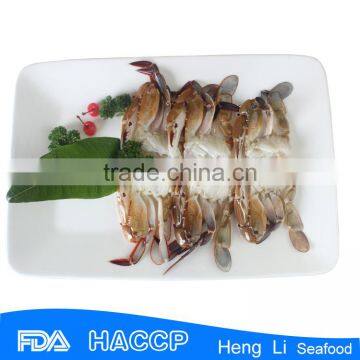 HL003 Frozen healthy seafood IQF iqf frozen cutted crab 3 Spot crab for sale