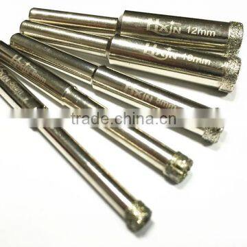 Electroplated diamond core drill bit / Hollow Electriplated drill bit for hard rock