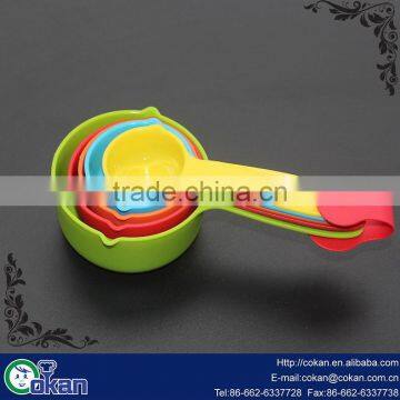 CK-S043 5Pcs Rainbow Plastic Measuring Spoons Cups Tools Set For Baking Cooking Plastic Measuring Spoon Set / Measuring Cup photo-2