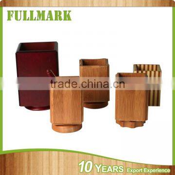 Wooden available functional low price custom pen holder