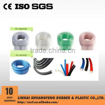 Non smell Wire Spiral and fiber braid flexible pvc hose,silicone pvc clear hose,4 inch pvc hose
