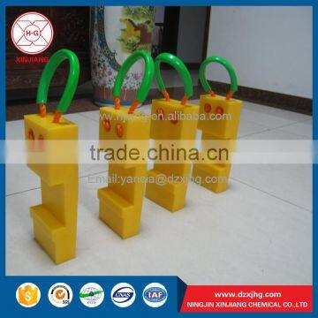 Yellow Color 50mm Thick PE Custom Crane Stabilizer Outrigger Pad photo-5