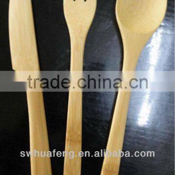 bamboo spoon fork and knife