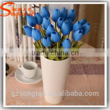 2016 Wholesale Artificial Tulip Flower Bouquet Real Touch Pu Popular Artificial Tulip For Holiday Parties