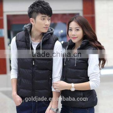 Hot Winter New Down Cotton Vest Casual Slim Jacket Coat Waistcoat for Men and Women photo-2