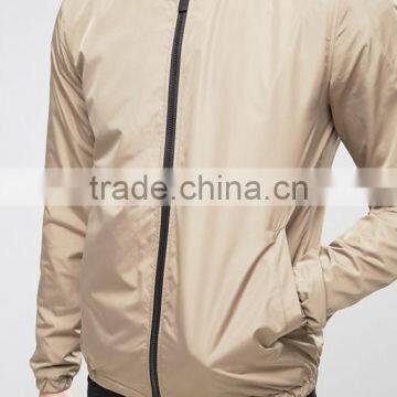 2017 Wholesale High Quality New Design Durable Baseball Collar 100% Polyester Lead Grey Casual Men Fashion Bomber Jacket photo-3