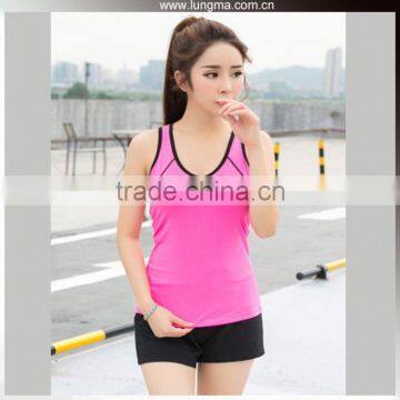 Elastic Breathable Gym Sports Crop Top Women Sport Ladies Fitness Tank Top photo-2