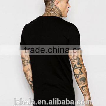 Men White / Black Plain Crewneck Short Sleeves t Shirt Custom photo-4