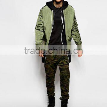 Custom Pockets Drop Crotch Joggers Men in Camo Twill Overdye Bulksale photo-2