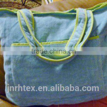 Custom Cotton Tote Beach Towel Bag and Velour Printing Towels photo-4