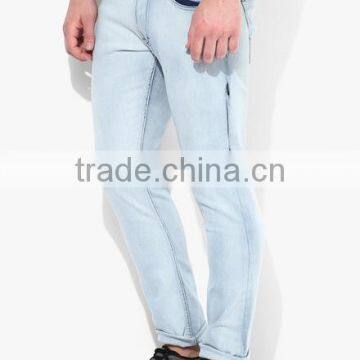 Light Solid Denim Eco-Friendly Jeans Custom Tailored Jeans Pants photo-3