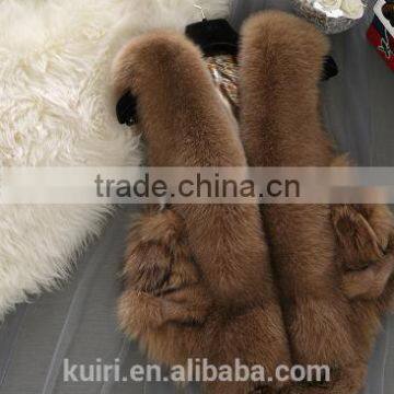 New Winter Genuine Fox Fur Vest Women's Full Pelt Waistcoat Warm Fashion Short Gilet photo-2
