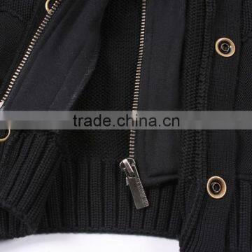 2016 Men Woolen Sweater Design Knitted Sweater Coat photo-6