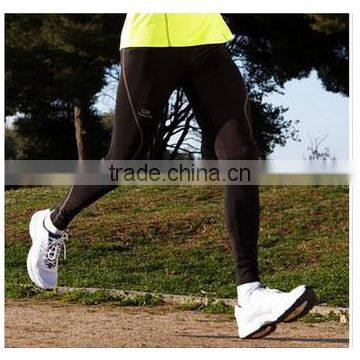 90% Polyester 10% Spandex Brushed Fleece Thermal Mens Running Pants Tights photo-3