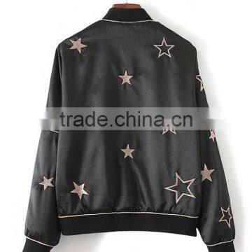 Runwaylover EY1061C New Design 2017 Ladies Spring Star Printed Jackets photo-2