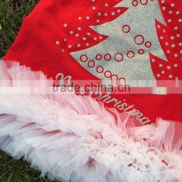 Girls Red Christmas Dress Hot Sell Baby Girl's Cotton Full Sleeve Dress 2-7years Party Christmas Tree Dress Princess Dresses photo-3