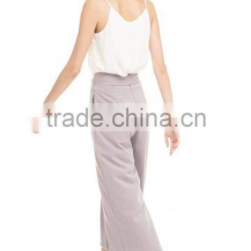 2017 OEM Women Tie Sash High Waist Fully Lined Pants photo-5