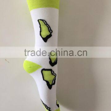 Amazon Hot Sale Young Girl Custom LOGO Crew Fashion Colored Women Dress Tube Cotton Socks photo-2