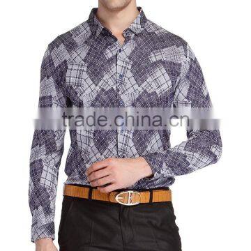 Custom design pattern men shirt popular garment factories in china