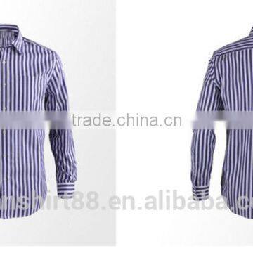 100% Cotton Long Sleeve Stripe Pattern Business Men Shirt