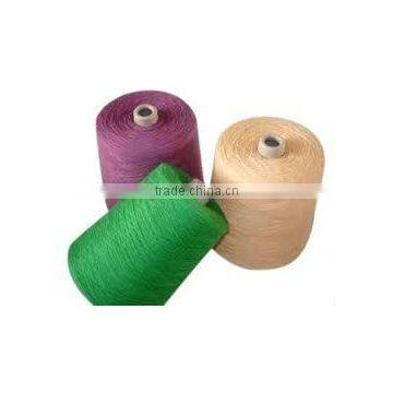 polyester colored ring spun yarn close virgin grade