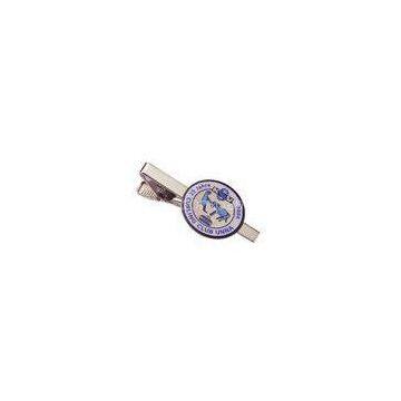 Stainless Steel Silk Screen Printing Curling Club Unna Tie Bar, Personalized Tie Bar With Nickel Pla