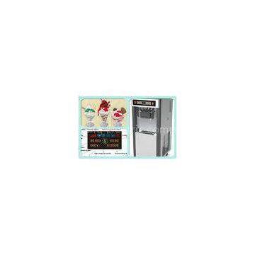 Commercial Soft Serve Yogurt Machine, 2 + 1 Mixed Flavors Ice Cream Machine With Pre-Cooling System