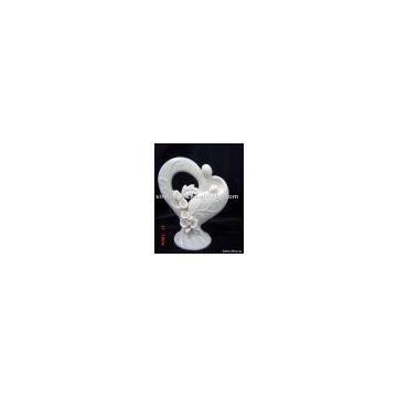 porcelain decoration, mother with the child, white, figure decoration, home decoration