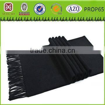 business black solid polar fleece scarf wholesale