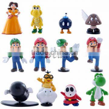 New Style Anime Figure Super Mario 2th Generation Action Figure set of 12pcs,Mini PVC figure