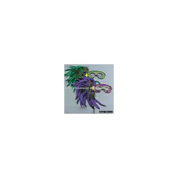 MARDI GRAS FEATHER MASKS /STICKS
