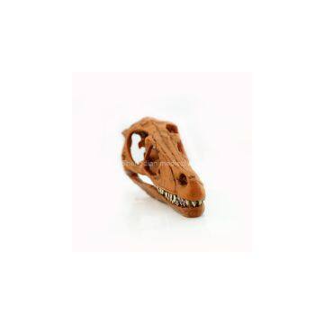 New orange color Tyrannosaurus Hadrosaurs Skull Museum Model Replica 18.5x7.5x7.5cm