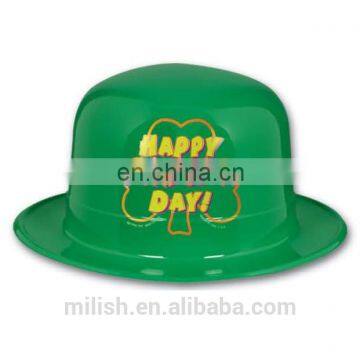 MH-2190 Party Green Saint St Patrick Day Derby Bowler Hat