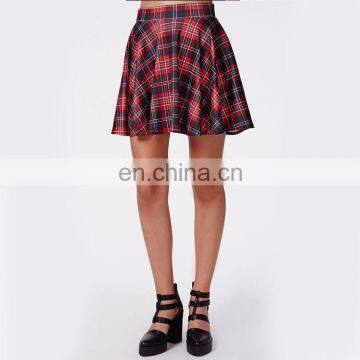 Red and Black Checked Cheer Leading Skirt photo-4