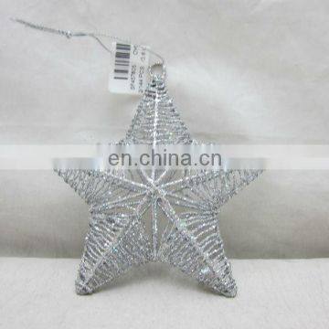 2014 New Design Iron Wire Christmas Star Ornament