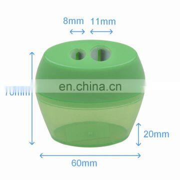 wholesale custom double hole plastic pencil sharpener