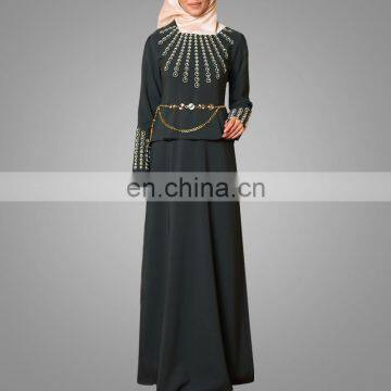 High Fashion Embroidery Baju Kurung Popular Baju Melayu Modern Beads Malaysia Suit Jubah Online photo-6