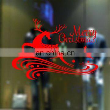 Christmas Home Decoration Supply Merry Christmas Sika Deer Christmas Tree Pattern Removable Car Wall Stickers photo-3