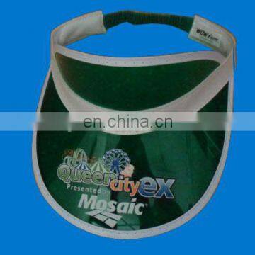 2016 Hot Sell Promotion Customized Plastic Pvc Sun Visor/Cap/Hat