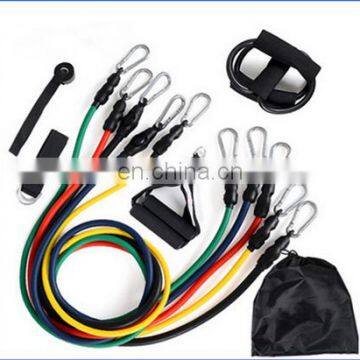 11pcs per Set Fitness Resistance Bands Elastic Training Ropes Kit Yoga Pilates
